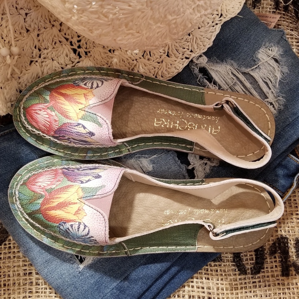 💖SALE!☆ANUSCHKA💖FINE LEATHER💖 MEMORY FOAM SHOES - Picture 4 of 8